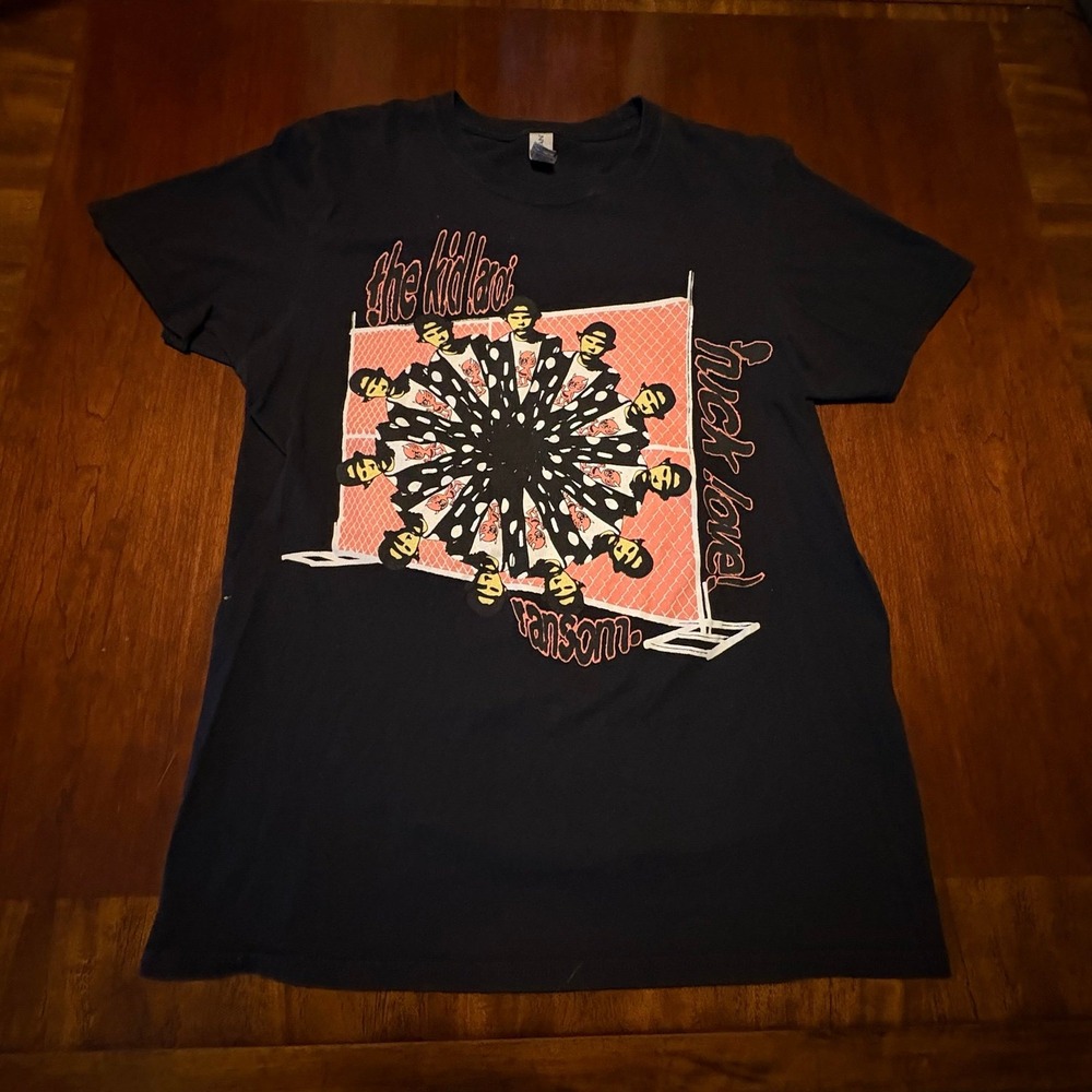 The Kid Laroi Trick Love Ransom Black Tour T-Shirt Medium Gildan SoftStyle
